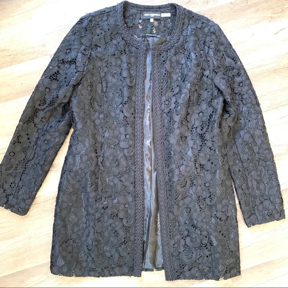 Karl Lagerfeld NWOT Paris Topper Jacket Lace Lined - Picture 3 of 8